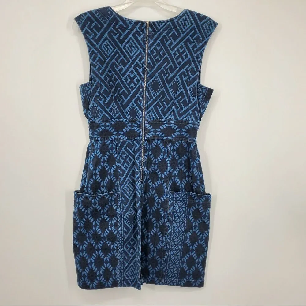 Women's Plenty by Tracy Reese Chambray Denim Mini Dress Size 4 NEW - Picture 2 of 4